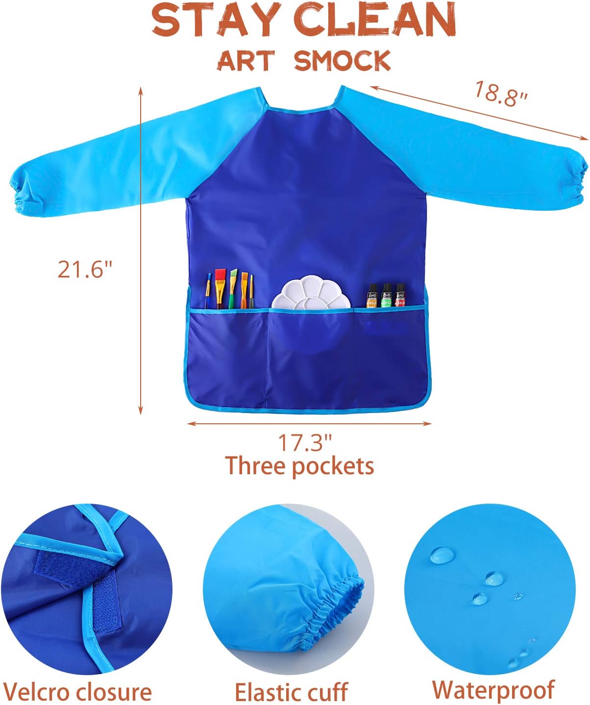 POPYOLA Kids Paint Set-27 Piece Kids Art Set with Acrylic Paint,Brushes, Easel, Smock, Bag for Little Boys or Girls, Great Gift for Children Who Love Draw.