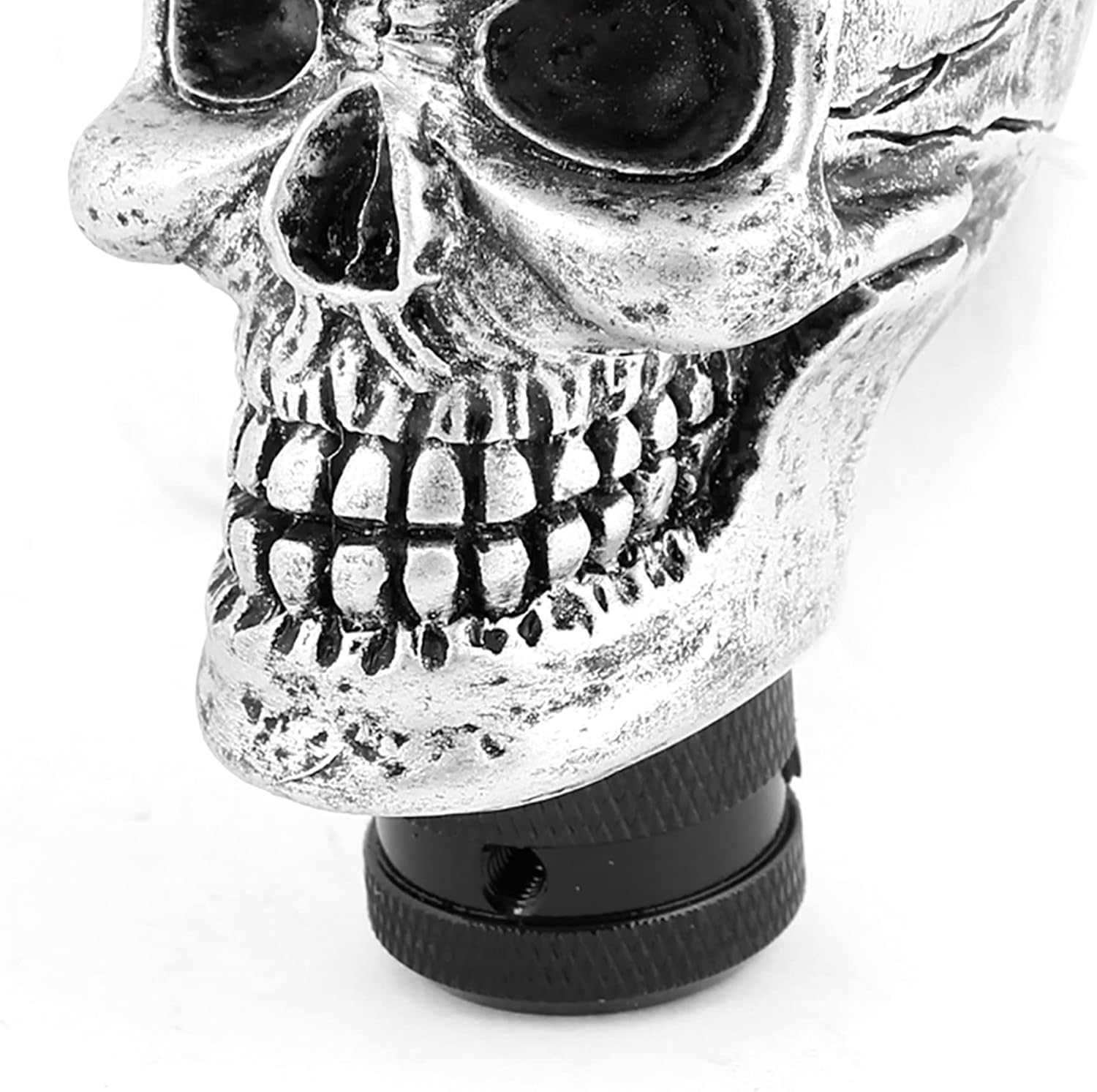 爆安 Lunsom帽子ギアシフトノブスカルシフターノブフィットユニバーサルオートマニュアル車 シルバー Rmb Com Ar