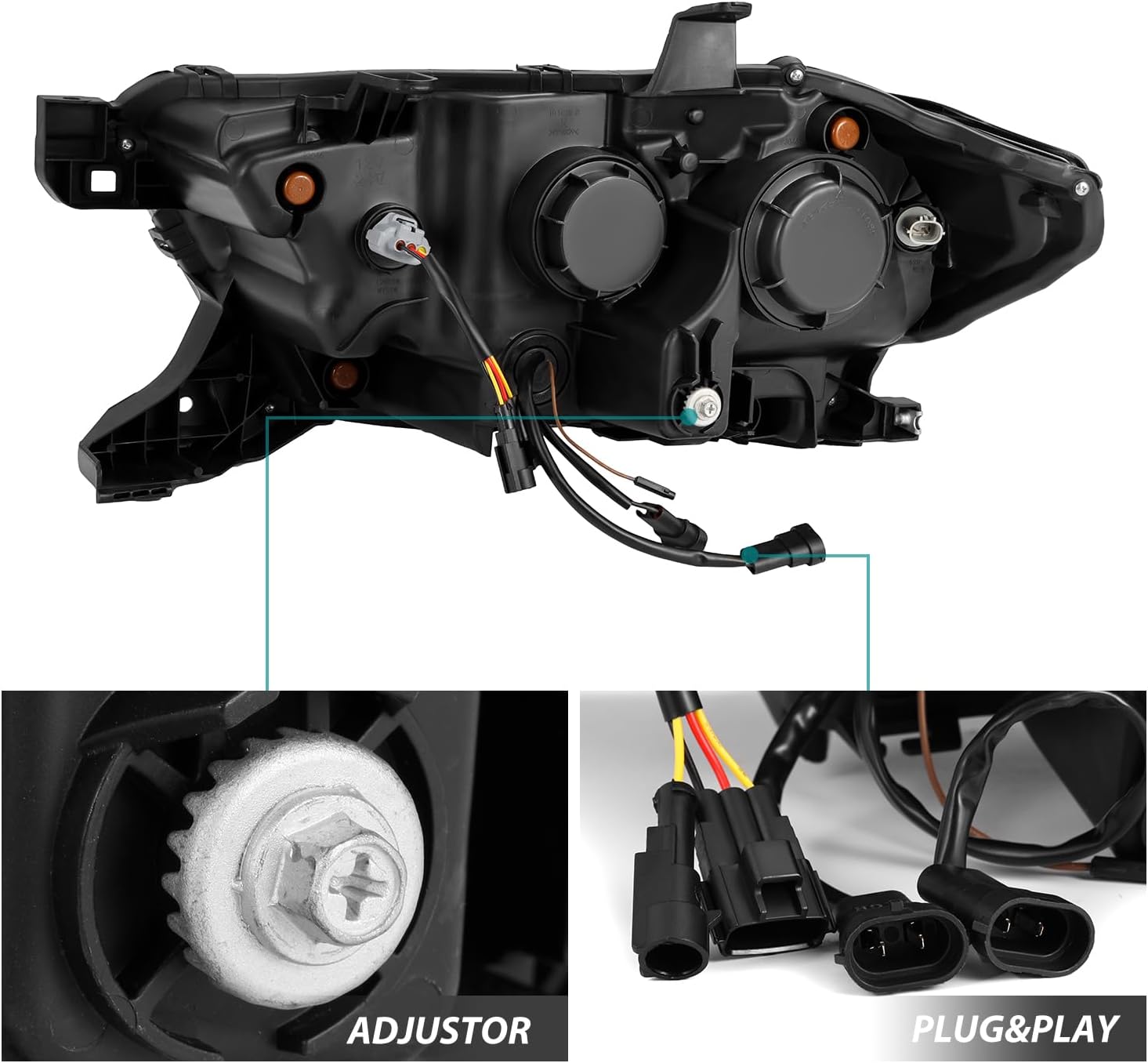 (880856) AlphaRex for 16-20 Tacoma TRD model TRD MK II PRO-Series Projector Headlights Alpha-Black