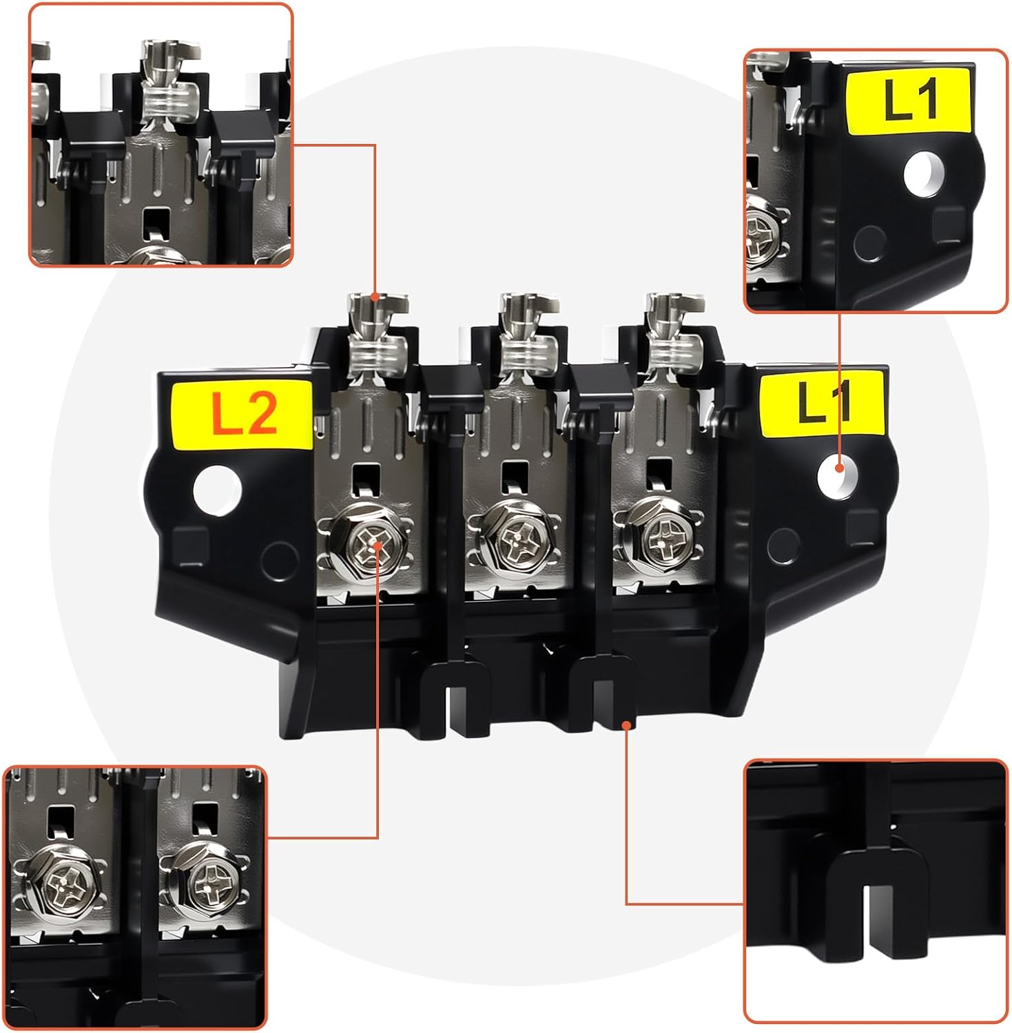 DC96-01188A Dryer Terminal Block for Samsung Model MDE9700 DV448AEP/XAA DVE53BB8700T，Terminal Assembly Replacement Kit Replacement 2074197 AP4207835 PS4216924