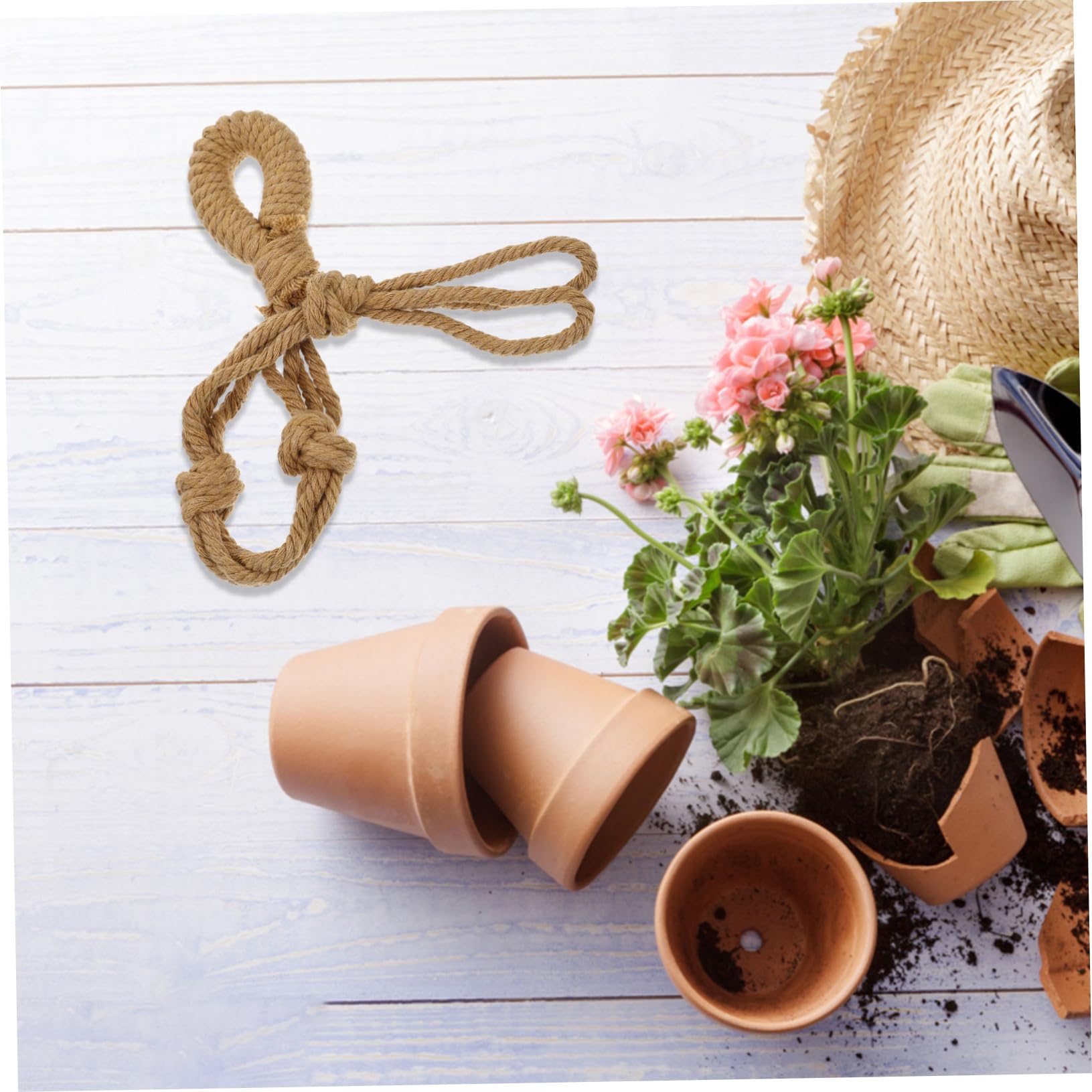 YARNOW 20pièces Corde Macramé pour Suspendre Plantes Extenseurs De Panier à Fleurs Réglables pour Intérieur Et Extérieur Couleur Brune