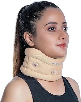 Wonder Care Soft Cervical Collar – Adjustable Neck Support Brace for Pain Relief, Neck Injury & Posture Correction – Comfortable Foam Collar for Men & Women (Beige, S)
