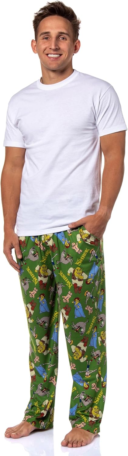 INTIMO DreamWorks Shrek Men's Fiona Donkey Tossed Characters Sleep Pajama Pants - Image 2