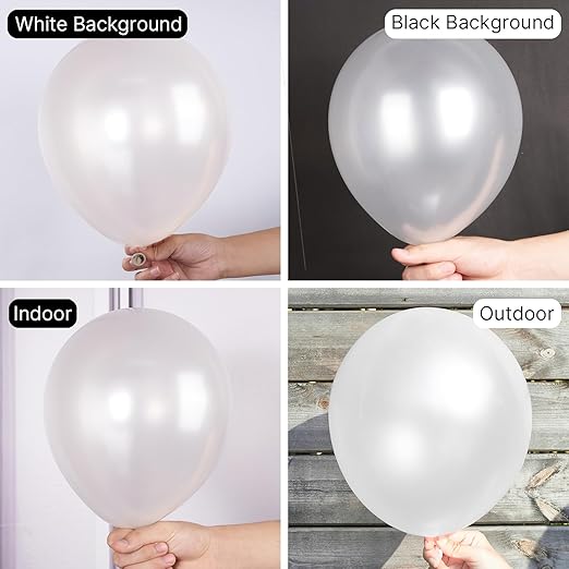 Product image for PartyWoo Blue and Silver Balloons 140 pcs and PartyWoo White Balloons 140 pcs - 4