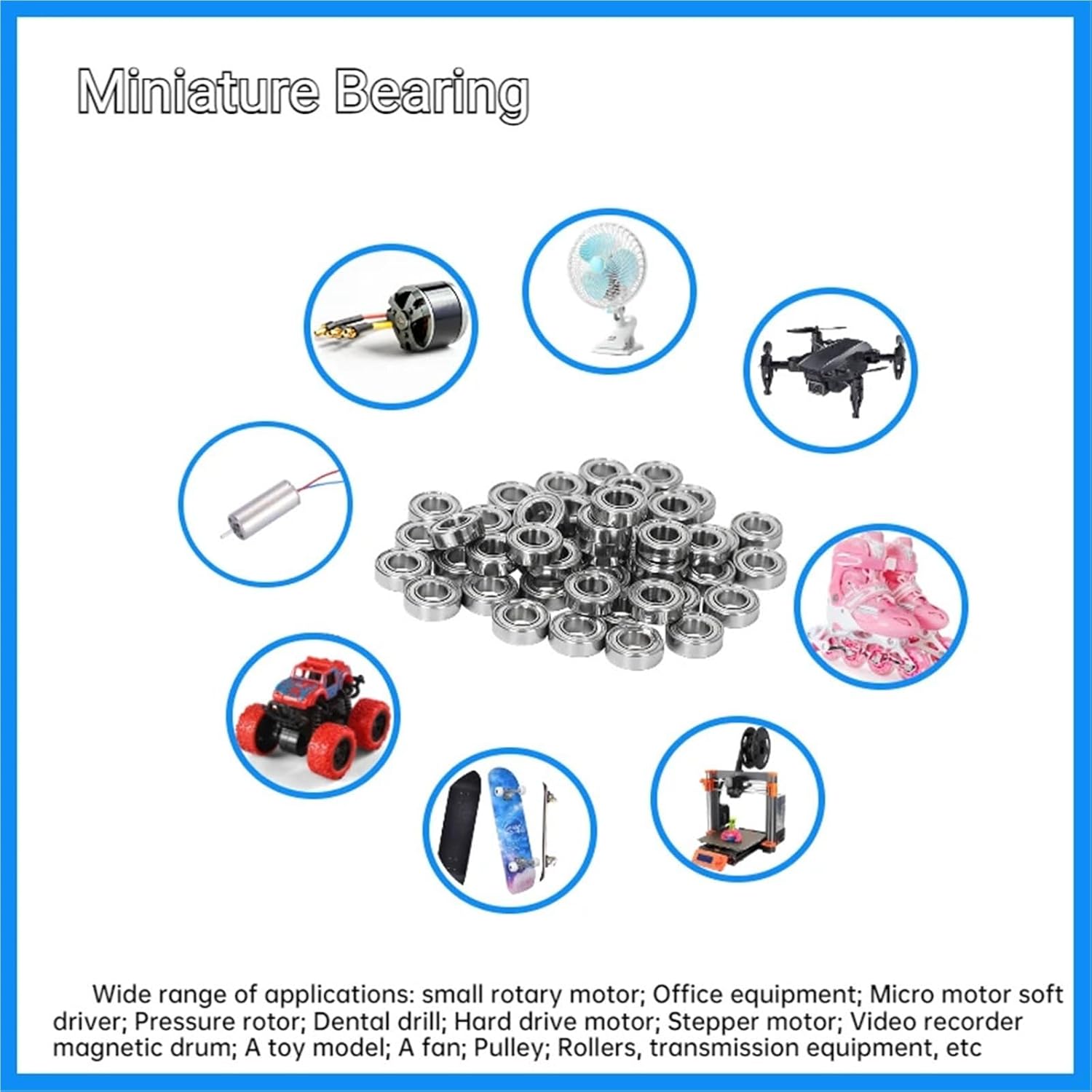 4/10pcs Inch Miniature Bearing Inner Diameter 3.175mm 4.762mm R2 R144 R2 R2A R156 R166 R3 R3A R2-5 R2-6 R2-2(R166,4Pcs)