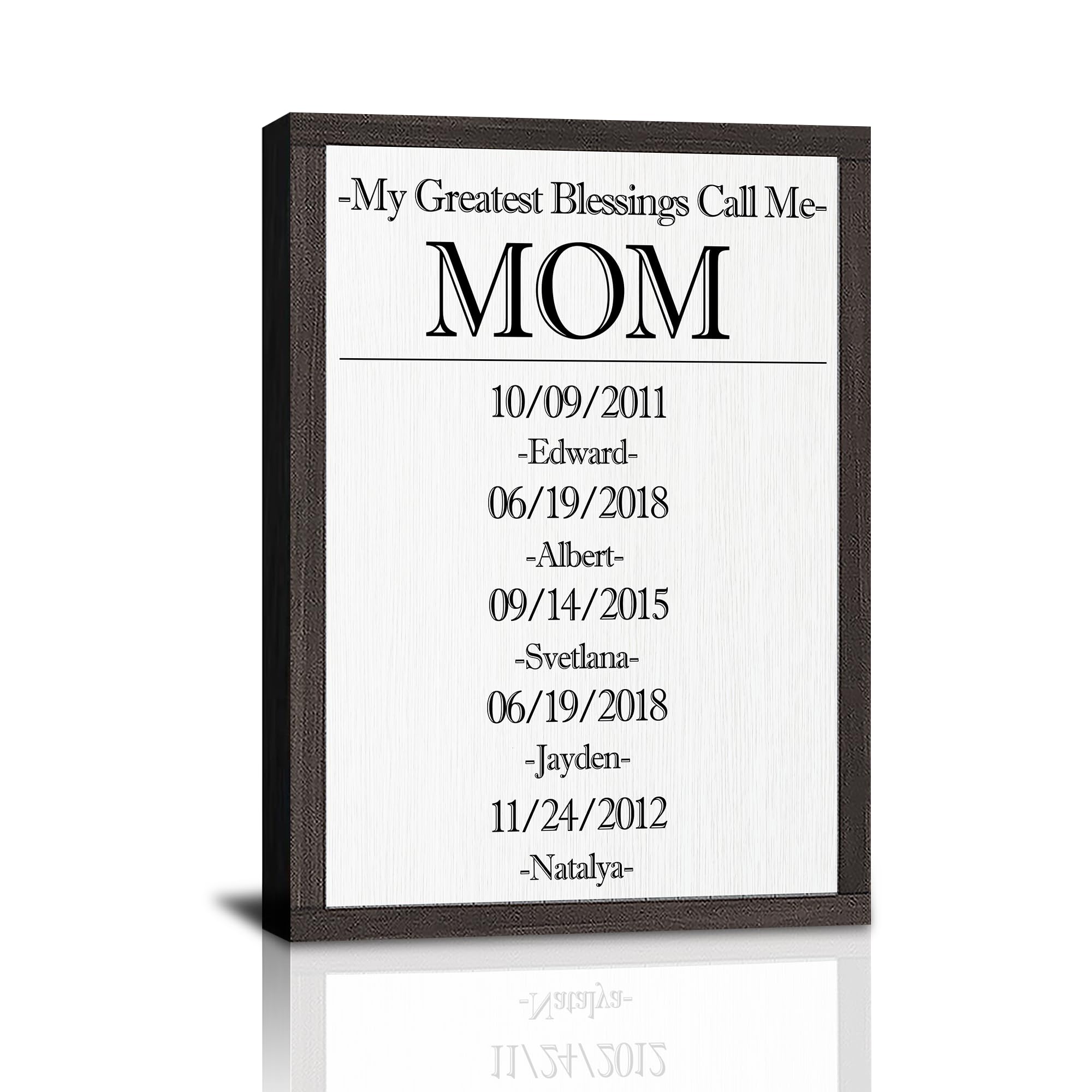Personalized Custom Mothers Day Canvas Prints Gifts, My Greatest Blessings Call Me Mom & Grandma Canvas Prints Gifts, Mother's Day Gift for Mom,