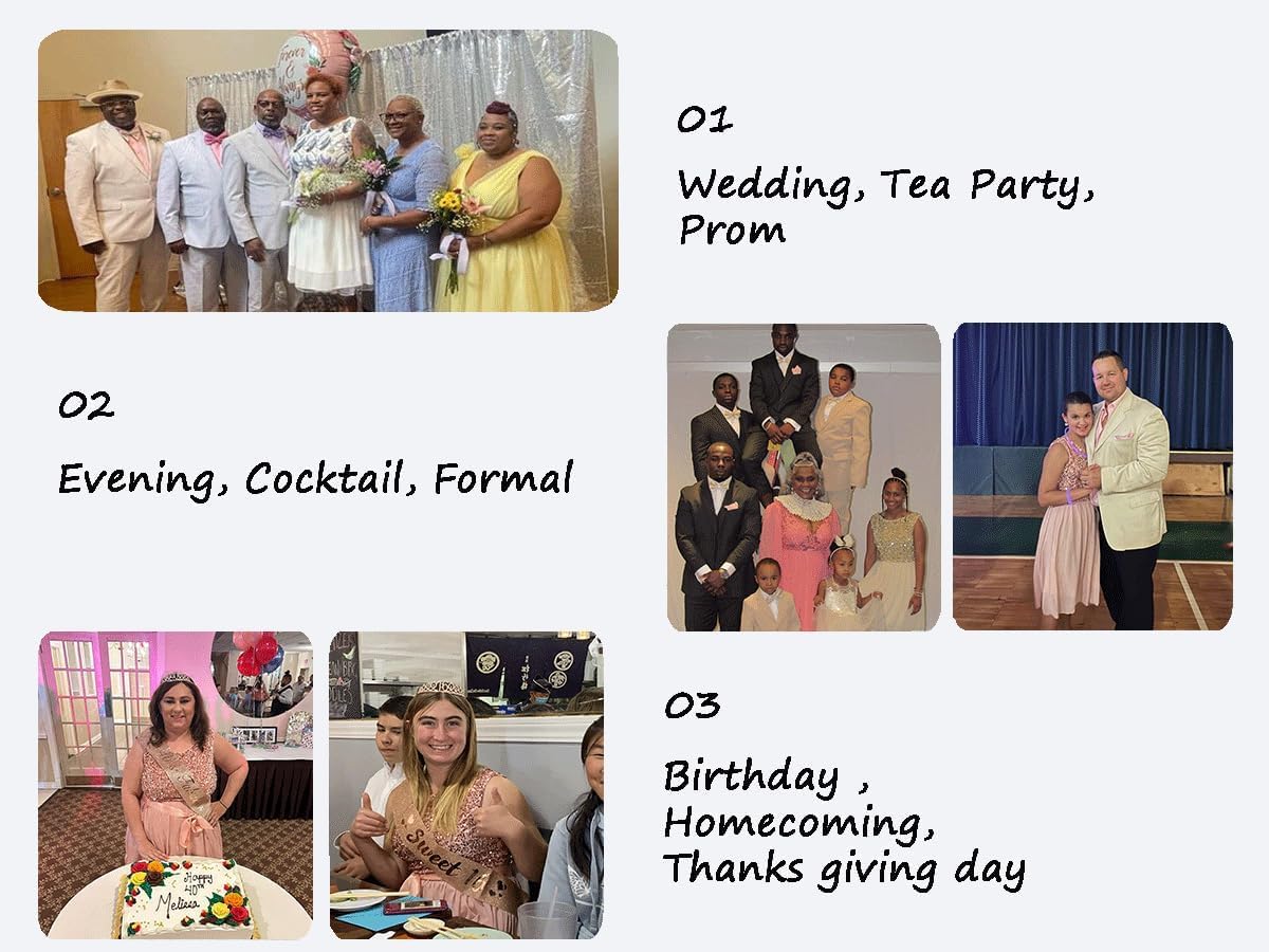 Hanpceirs Women's Boatneck Sleeveless Prom Wedding Guest Bridesmaid Dresses Cocktail Dress - Image 6