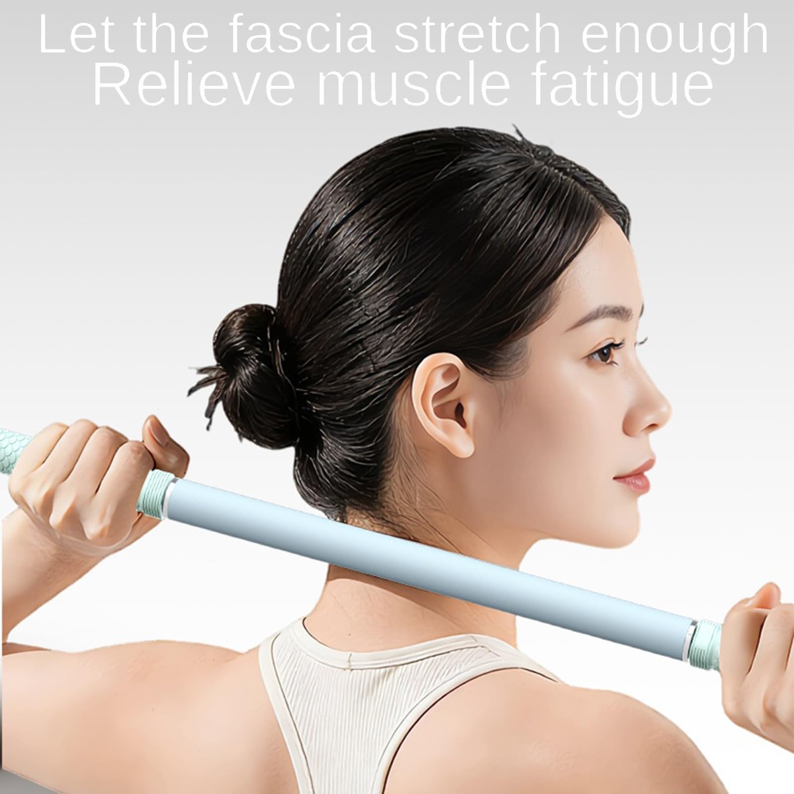 Bastone per esercizi per fitness e allenamento, barra di correzione per esercizi di stretching e stretching barra di correzione della schiena - per allenamento yoga pilates a casa, a