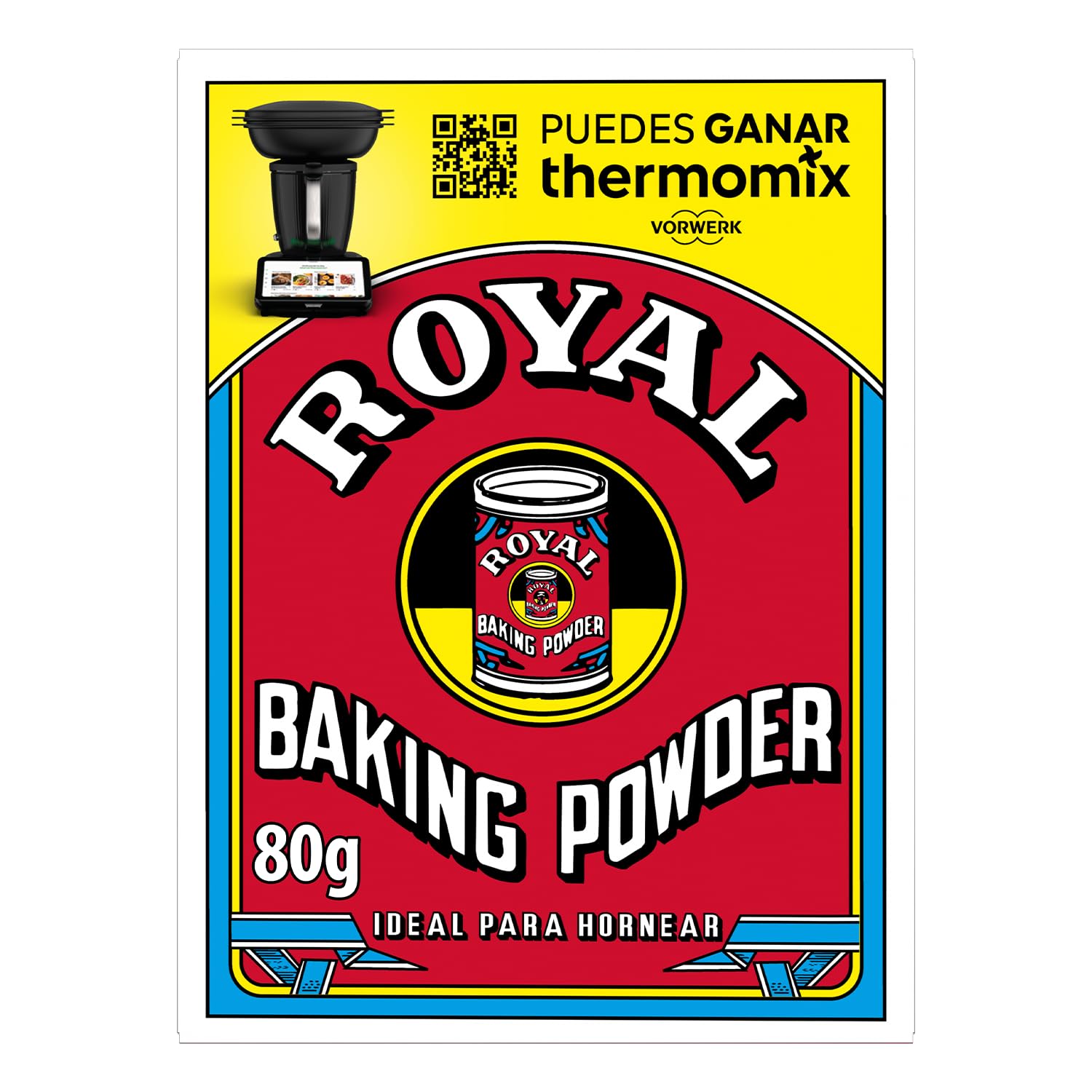 Royal Baking Powder, Polvos Para Hornear, Pack 5 x 16 g - 80 g