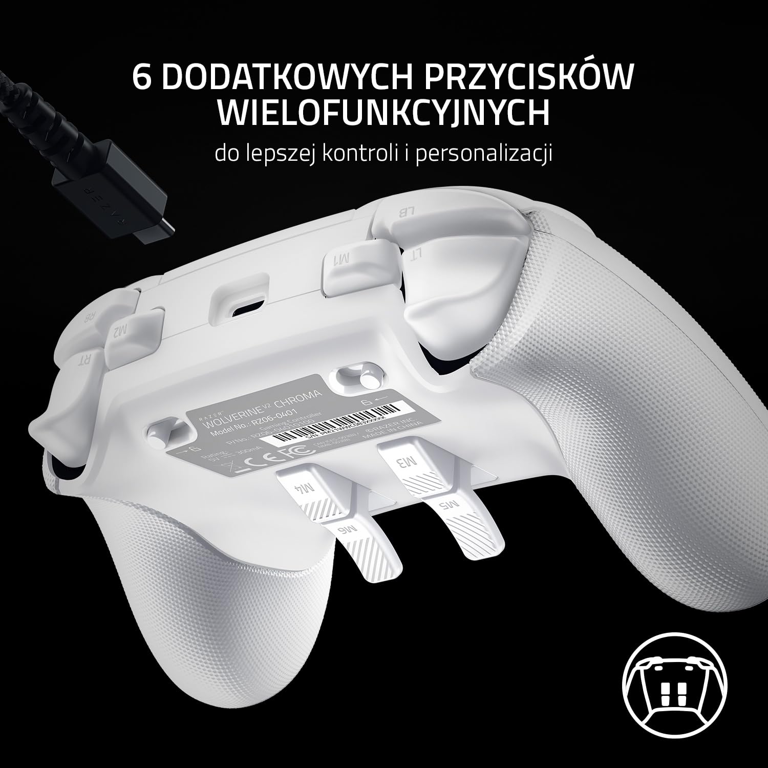 Nintendo Switch Razer Wolverine V2 Chroma (White) Amazon.com: Razer Wolverine V2 Chroma White USB Gamepad