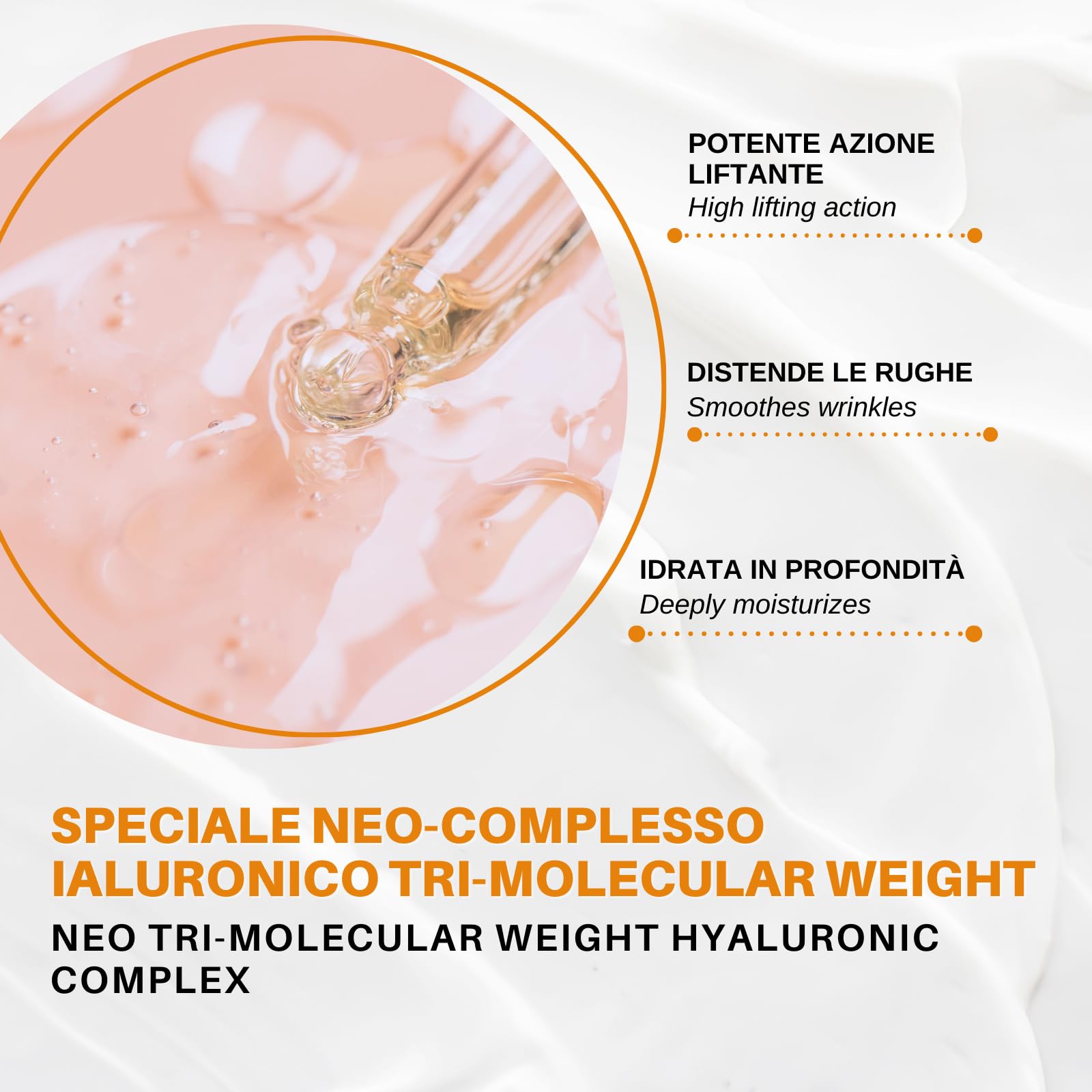 Rebel Antiage Pro Siero Antiageing | Liftante e Riempitivo | Trattamento Rughe Marcate | Con Acido Ialuronico a 3 Pesi Molecolari | Flacone Airless 30 ml
