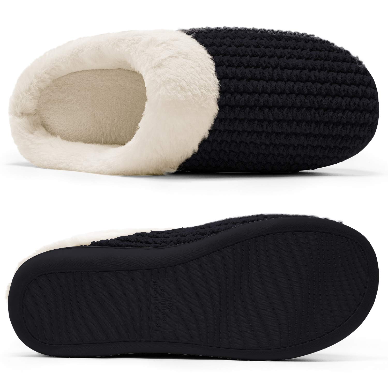 Kuako Inverno Pantofole Donna Peluche Ciabatte Caldo Comode Scarpe da Casa Antiscivolo Memoria Schiuma Pantofole Interno Esterno