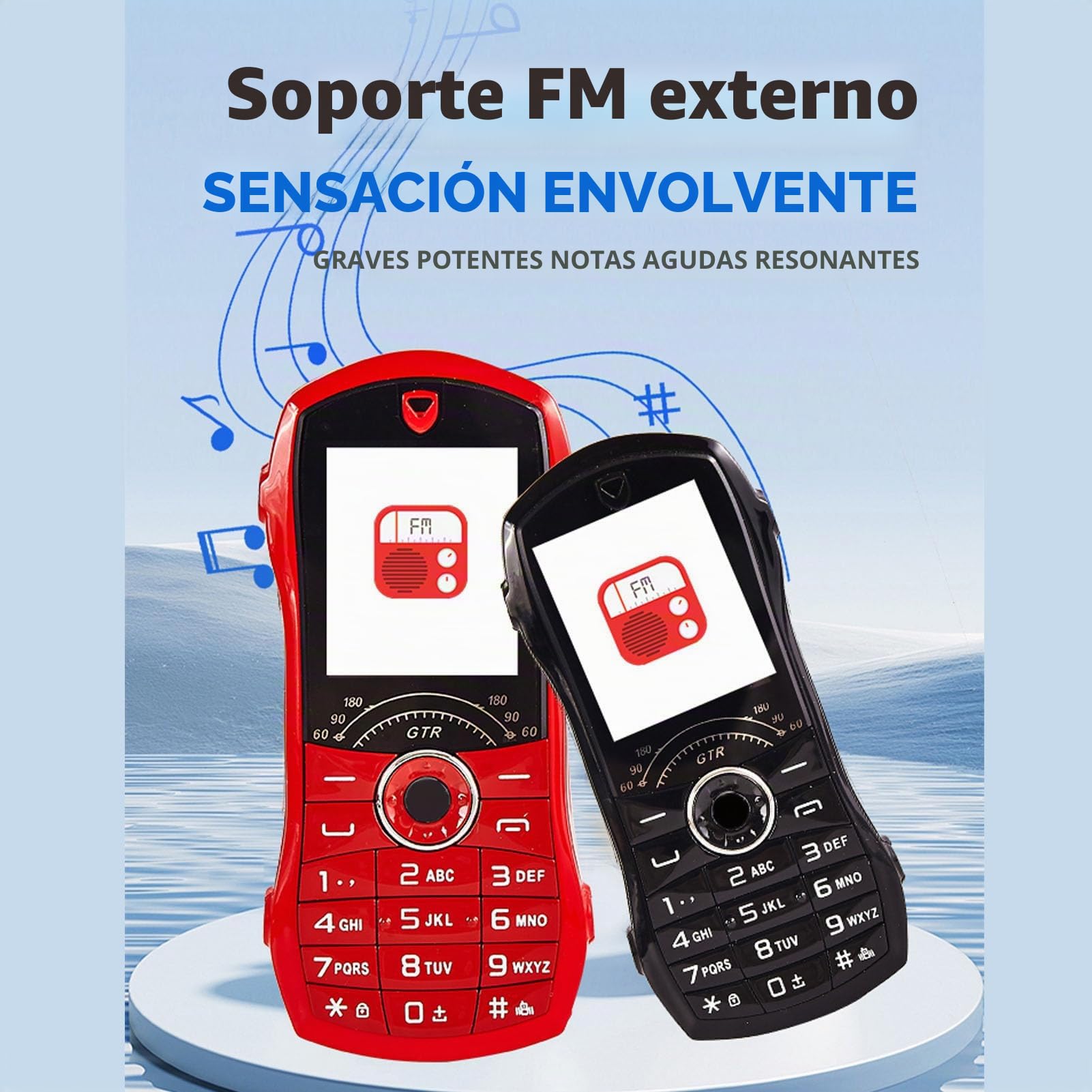 Sxhlseller Teléfono Móvil Pequeño Portátil para Personas Mayores y Niños, Teléfono Móvil para Personas Mayores con Forma de Coche de 1,8 Pulgadas con Botones Grandes, Batería de 2400 MAh