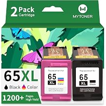 MYTONER 65XL Ink Cartridges Black/Color Combo Pack Replacement for HP 65 | Replacement for HP 65 Ink Cartridges use with HP Envy 5055 5052 5058 DeskJet 3755 2655 3752 3720 3722 Printer Ink 65