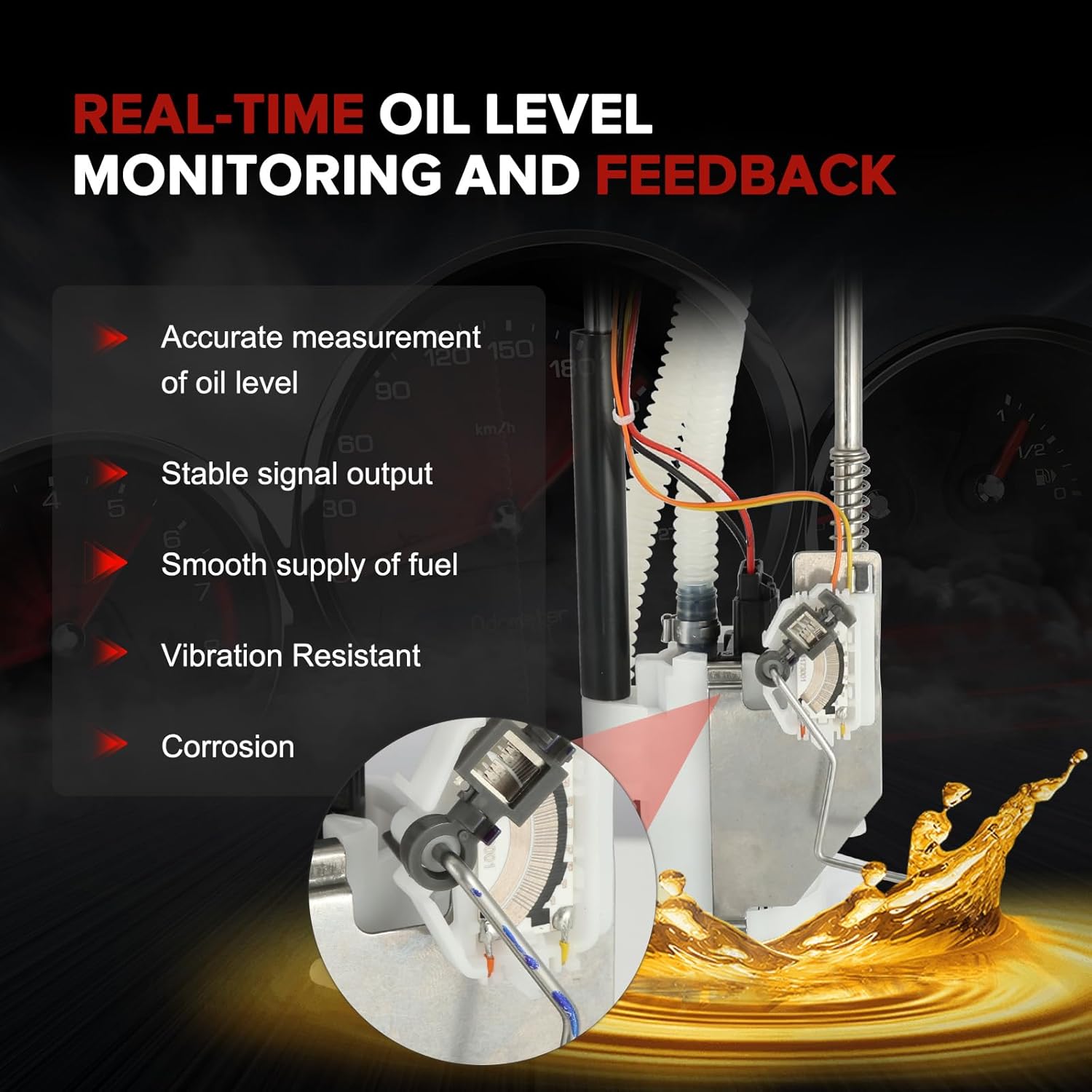 E2362M Electric Fuel Pump Module Assembly Sending Unit Compatible with Lincoln Navigator 2003 2004 5.4L V8 Replaces# P76296M FG0576 FG0866 SP2362M 2L7Z-9H307AA 2L7Z-9H307AF PFS-16 PFS-286