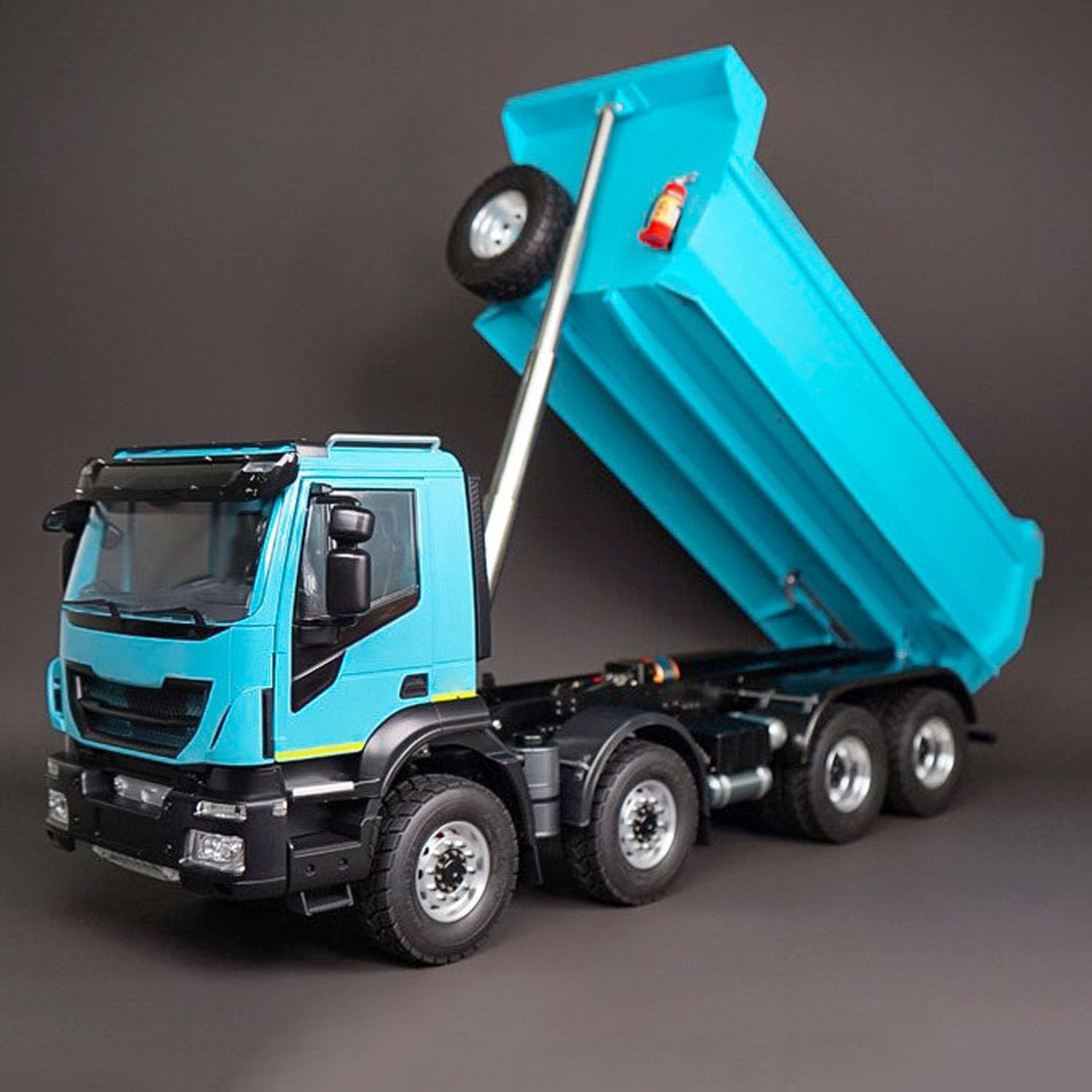 8X8 Hydraulic RC Tipper Cars 1/14 Metal Radio Control Dump Trucks Model 2-Speed Hobby Grade Model(Blue)