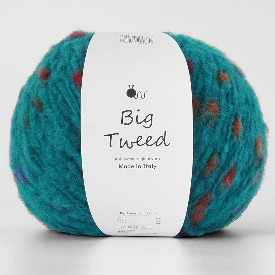Amazon | 原ウール 毛糸 1玉 ビッグツイード 超極太 100g (約270m