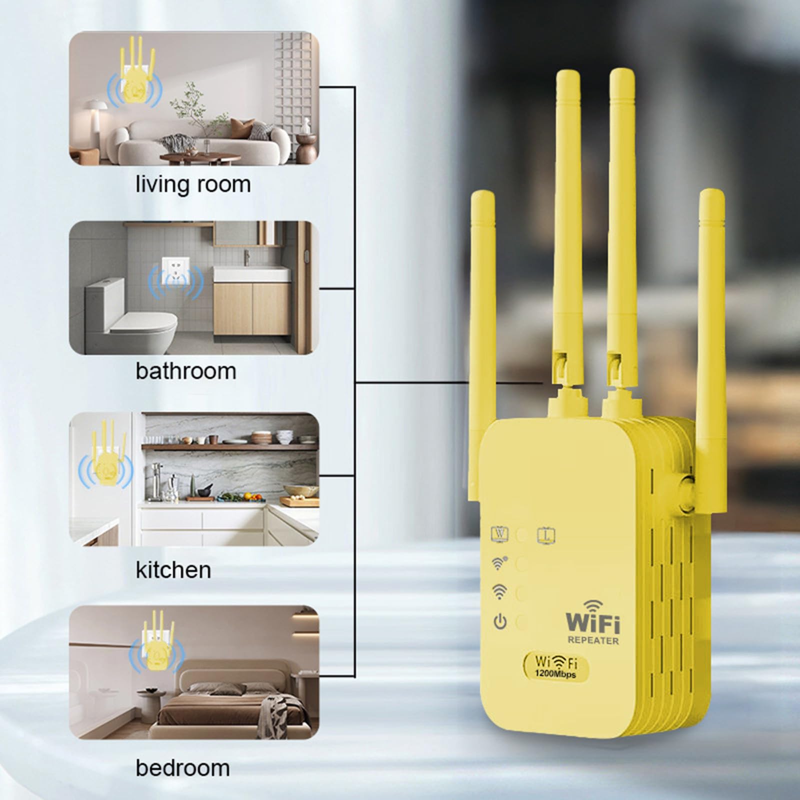 Amplificatore di segnale WiFi Extender, ripetitore Internet wireless for casa ed esterno, amplificatore Internet con punto di accesso porta Ethernet, amplificatore di segnale WiFi 2.4Hz for casa /1301
