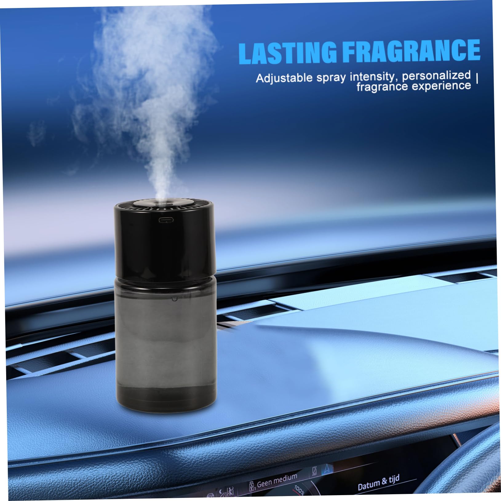 Gatuida Difusor de Aceites Esenciales para Coche, Pulverización Automática, 160ml, Niveles de Niebla Ajustables, Ambientador de Coche para Vehículo