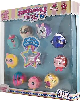 Squeezamals SQ00956 Mystery Black Box Collector Pack, 6 Exclusive Characters