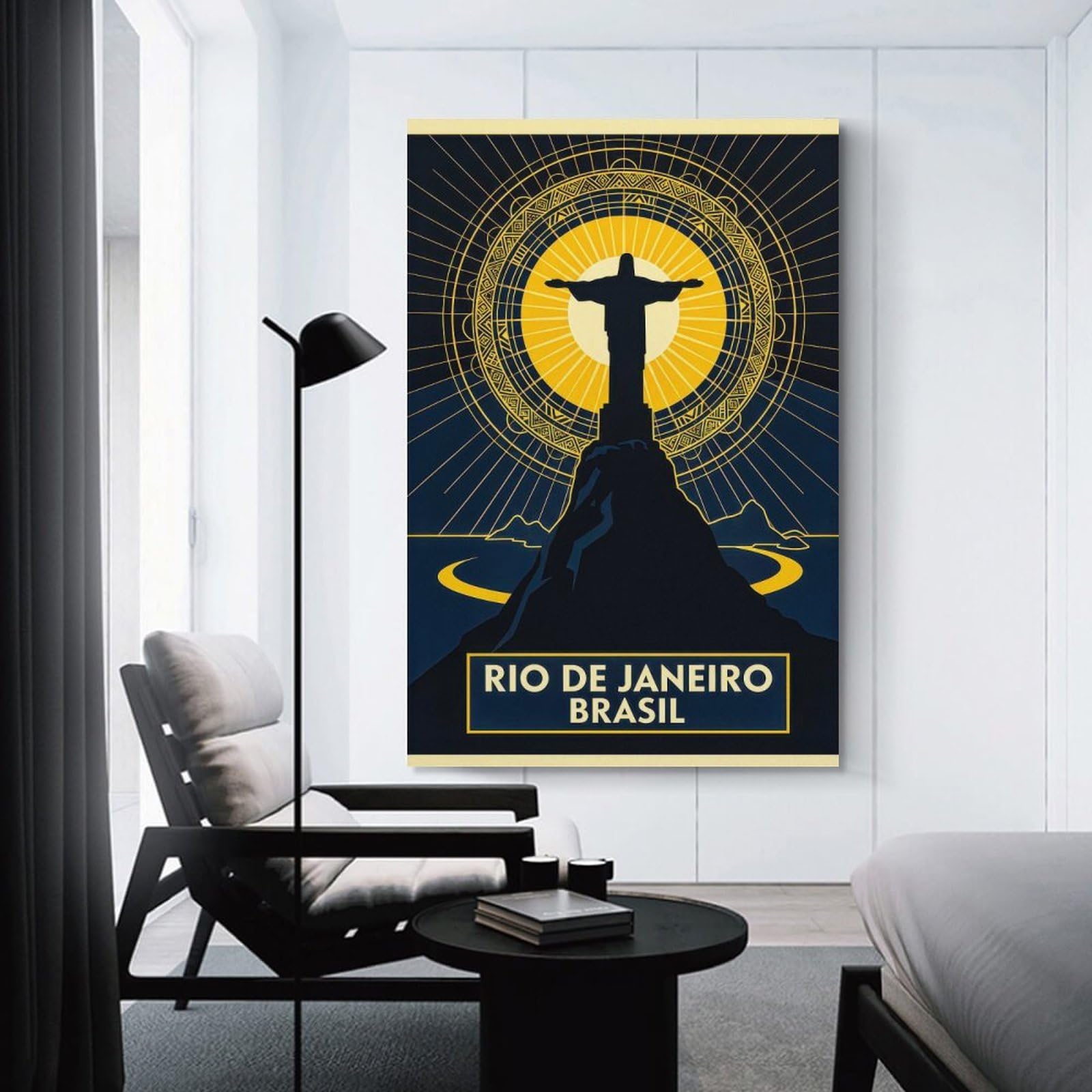 Junmoney Art Deco Christ The Redeemer, Rio De Janeiro Room Decor Wall Art 20x30inch(50x75cm), for Art Walls, Layered Displays Or Homes, Wall Decor Suited to Curated Displays
