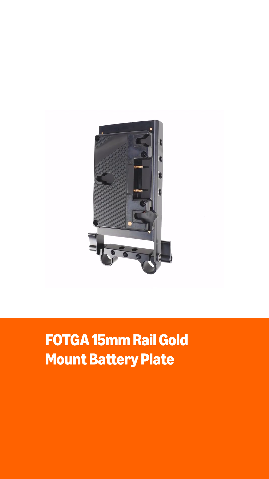 Amazon.com : Fotga 15mm Rail Gold Mount Battery Plate Plate with