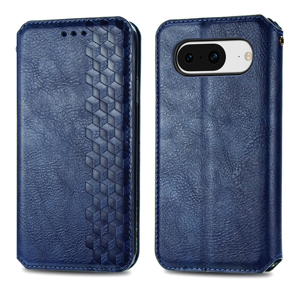 Housse Pixel 9 avec rangement carte et support vidéo bleu - 8