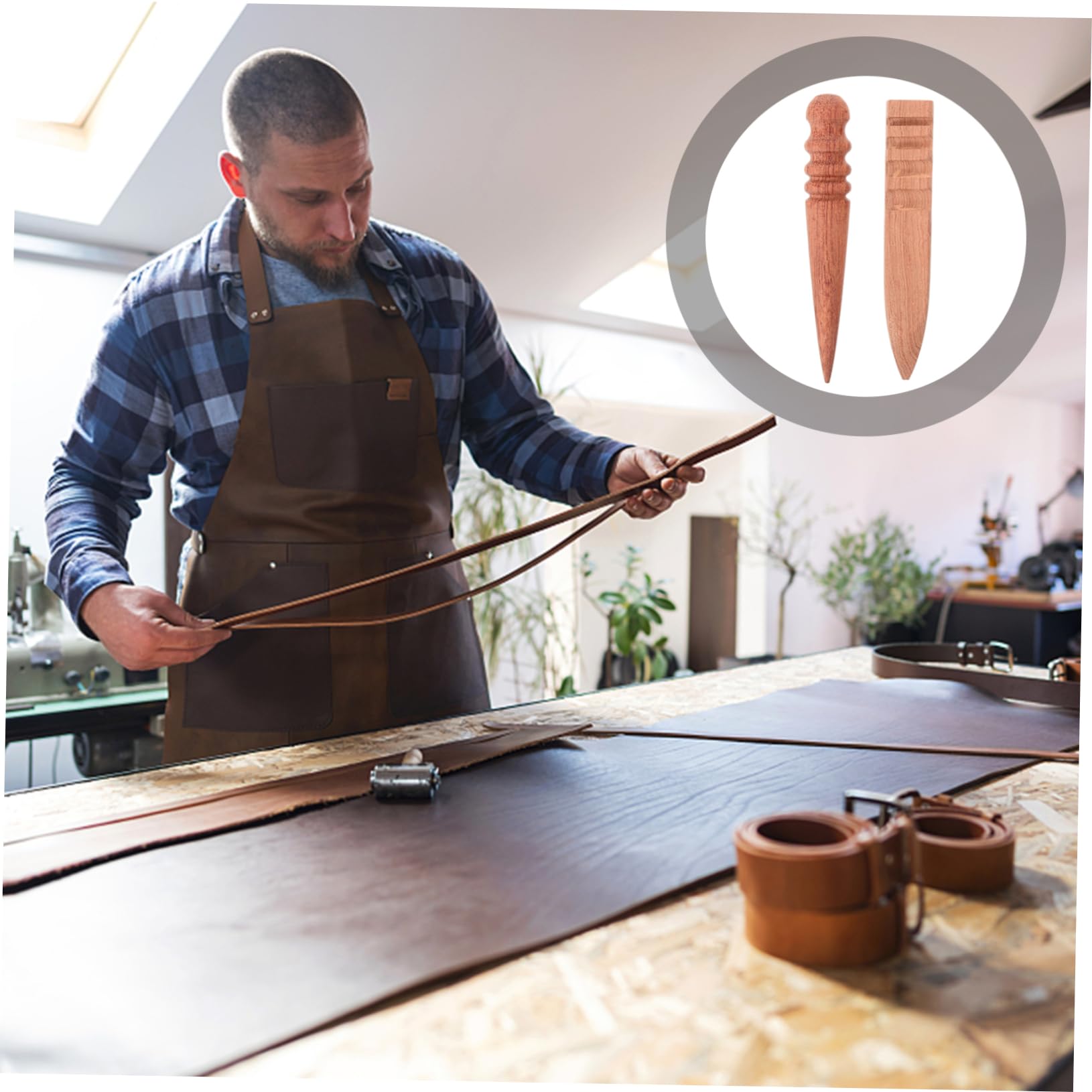 jojofuny 6pezzi Strumento Lucidatura Legno Per Pelle Burnisher Per Fai Da Te Ergonomico Per Rifinitura Bordi Pelle Attrezzo Per Lavorazione Artigianale Precisione