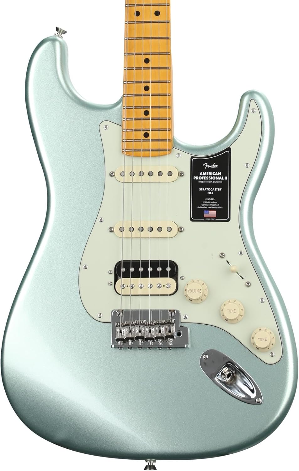 Fender American Professional II Stratocaster HSS – Mystic Surf Green with Maple Fingerboard
