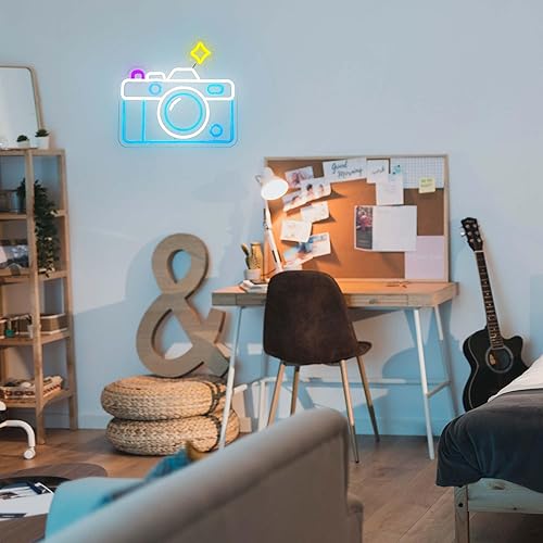 Miniatura 6 de Luz de neón para cámara de fotografía, letreros de neón LED regulables para decoración de pared, sala de amantes de la fotografía, regalo