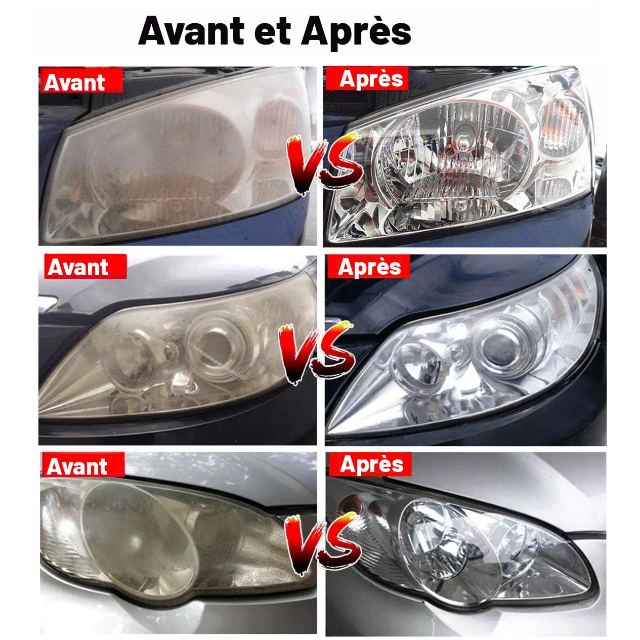 Kit De Polissage Pour Phares De Voiture - Élimine Jaunissement Et Rayures - MeYuxg