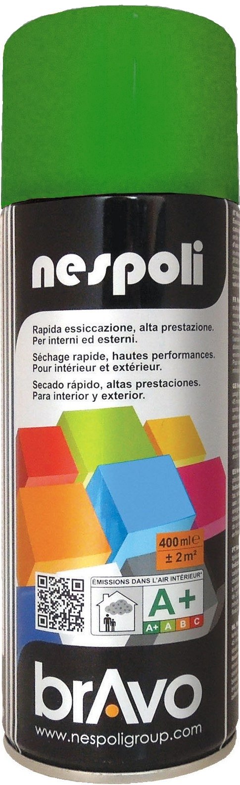 Nespoli Aérosol peinture professionnelle vert mousse 400l