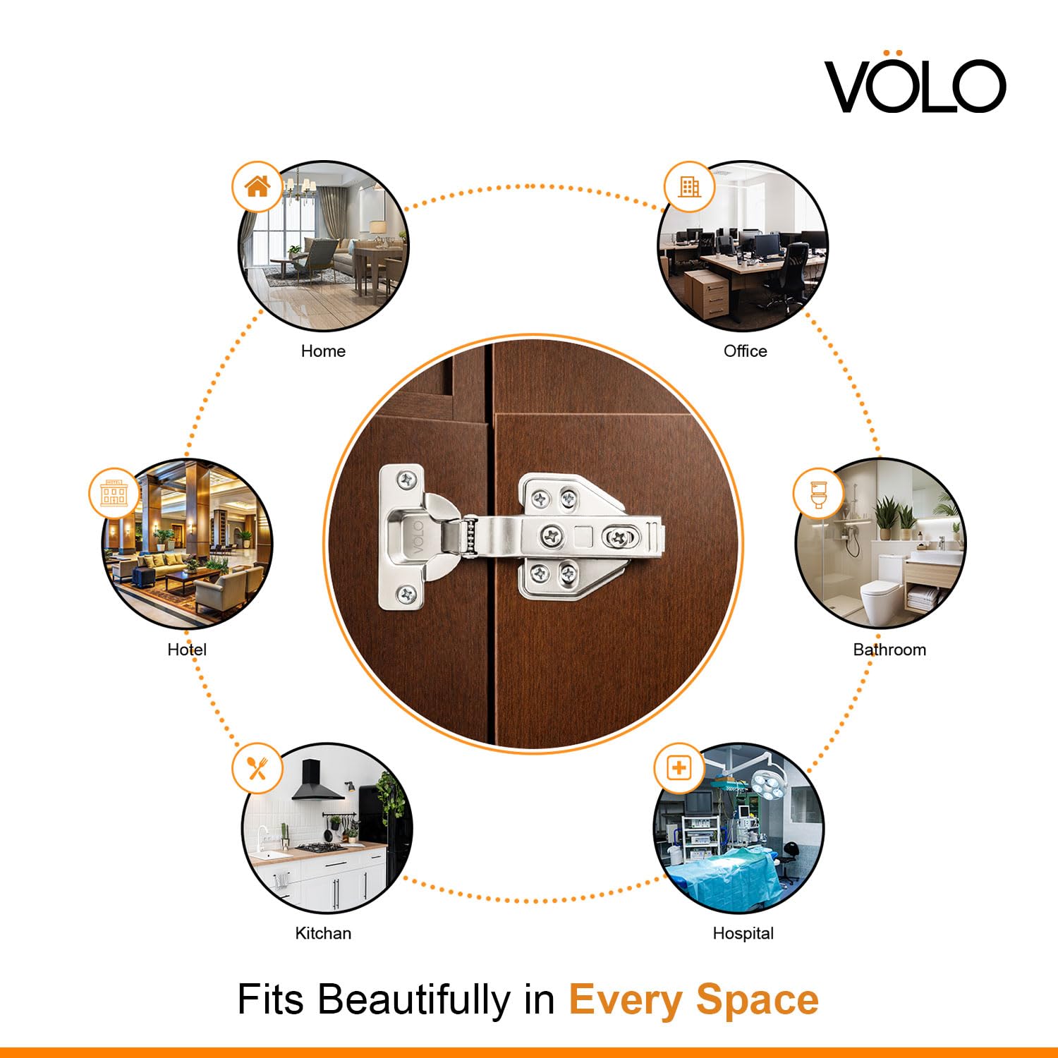 Volo Soft Close Hinges - Stainless Steel Cabinet Hinges -3 Volo Soft Close Hinges - Stainless Steel Cabinet Hinges -3