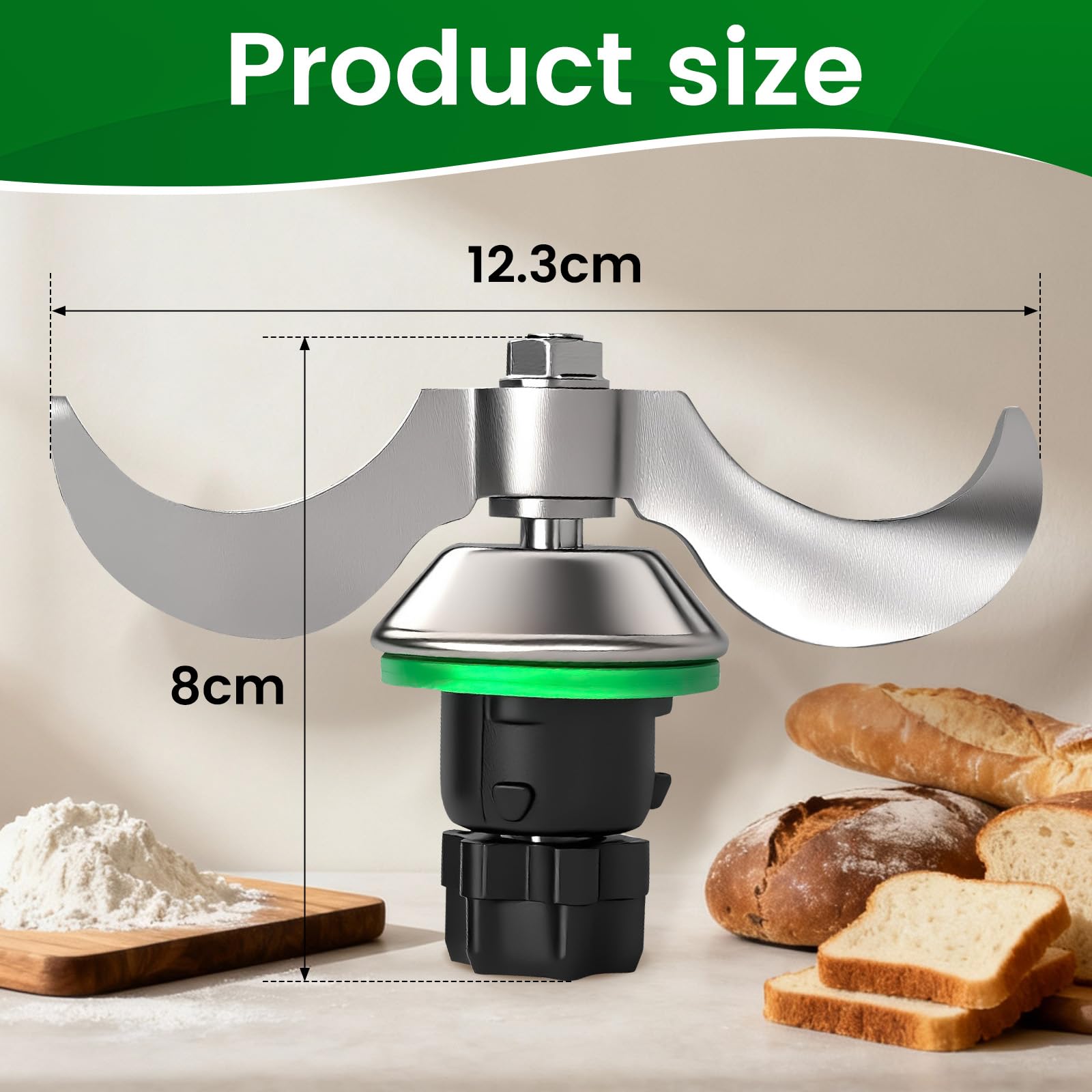 Gigmeta Nóż do wyrabiania ciasta do Thermomix TM6 i TM5, nie pozostawia resztek ciasta po użyciu i jest łatwy w czyszczeniu, części zamienne do noży Thermomix