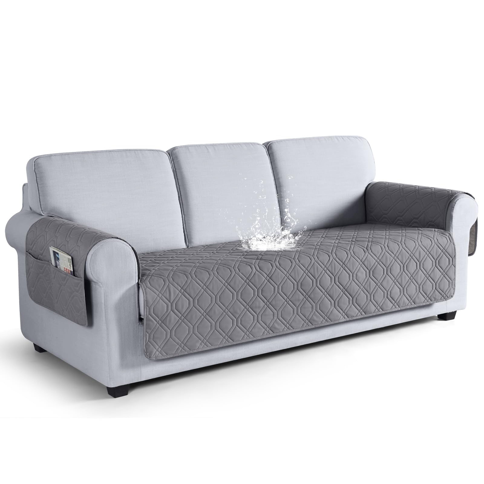 VANSOFY Couch Cover, Waterproof Sofa Covers Washable Slipcover Furniture Protector Couch Seat Covers Non-Slip Couch Cover for Dogs, Pets(Sofa, Light