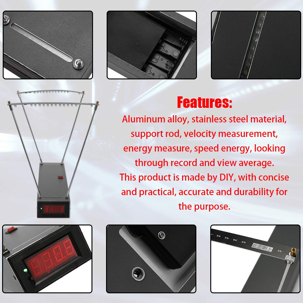 ACAGALA Velocimetry E9900-X - Misuratore di velocità Bow, in alluminio