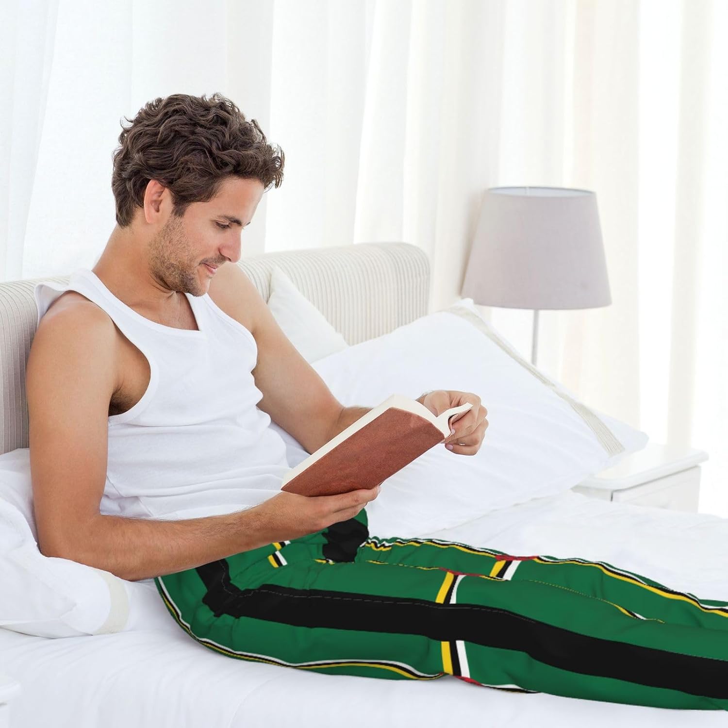 Men's Soft Lounge Sleep Pants, Elastic Waist with Side Pockets – Comfortable Stretchy Loungewear for Home & Relaxation