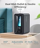 Vista 2 de BREEZOME 6L Humidifiers for Bedroom, Cool Mist Top Fill Humidifier with Aroma Diffuser, Humidistat, Night Light, 50H Runtime, Quiet Ultrasonic