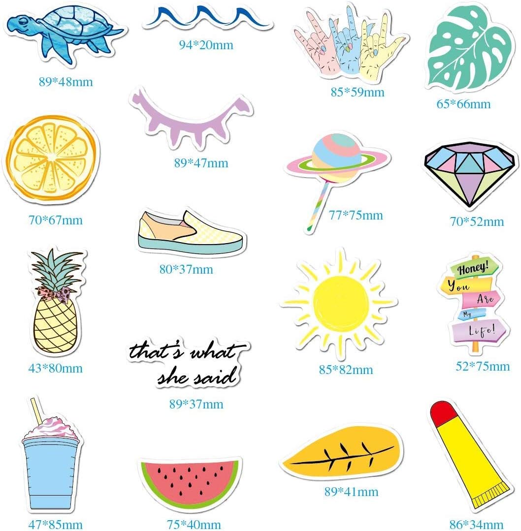Cute Vsco Stickers for Water Bottle 35 Pack, Laptop Sticker for Teens Girls, Lovely Trendy Vinyl Decal Water Bottle Skateboard Outdoor Phone Case, Holiday Kids Decorations Gift Idea