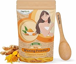 Body Wax Powder – Turmeric Flavour | Herbal Hair Remover for Women | Full Body Painless Waxing Powder | No Chemicals or Rashes – 100g | 3.5 oz