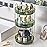 INVSSENE 360 Rotating Makeup Organizer, Bathroom Make Up Spinning Holder Rack, Large Capacity Cosmetics Storage Vanity Shelf Countertop, Fits Cosmetics, Perfume, Skincare(3 Tiers, Green)