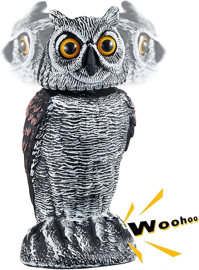 XYSFUZD Plastic Fake Owl for Garden Owl with Moving Head
