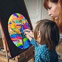 Vista 7 de Paquete de 6 círculos de madera de 14 pulgadas para manualidades, círculos de madera sin terminar letrero en blanco de madera, discos de madera