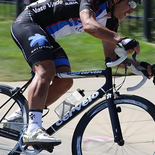 Miniatura 6 de GEMFUL Juego de botella de agua y jaula de ciclismo de 24 onzas, sin BPA, combo de botellas de agua ligeras a prueba de fugas, para MTB Mountain