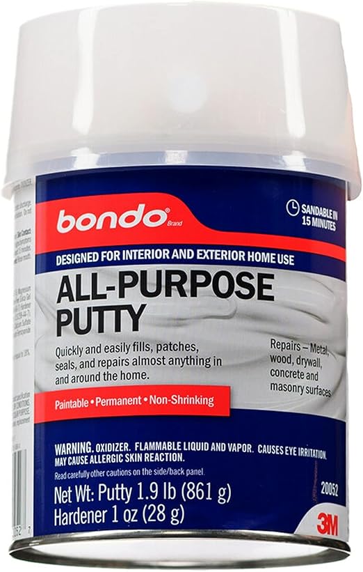 3M Bondo Home Solutions All Purpose Putty, 1Quart Amazon.ca Automotive