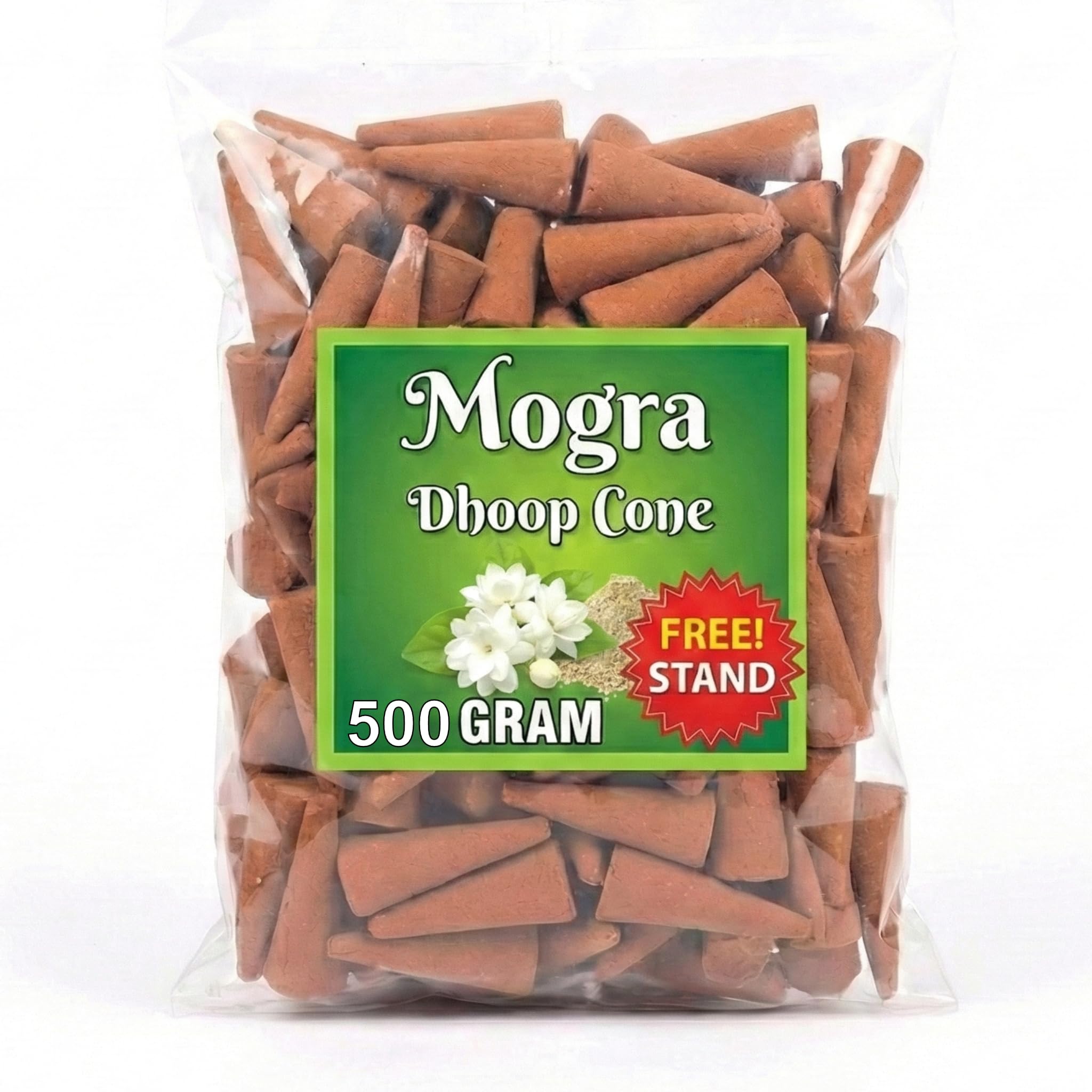 Deepakriti Premium Mogra Dhoop Cones (500gm Pack) | Natural Jasmine Fragrance Incense Cones with Free Holder Stand | Floral Dhoop Batti for Puja, Home Fragrance & Meditation (500GRAM, Mogra)-image-25