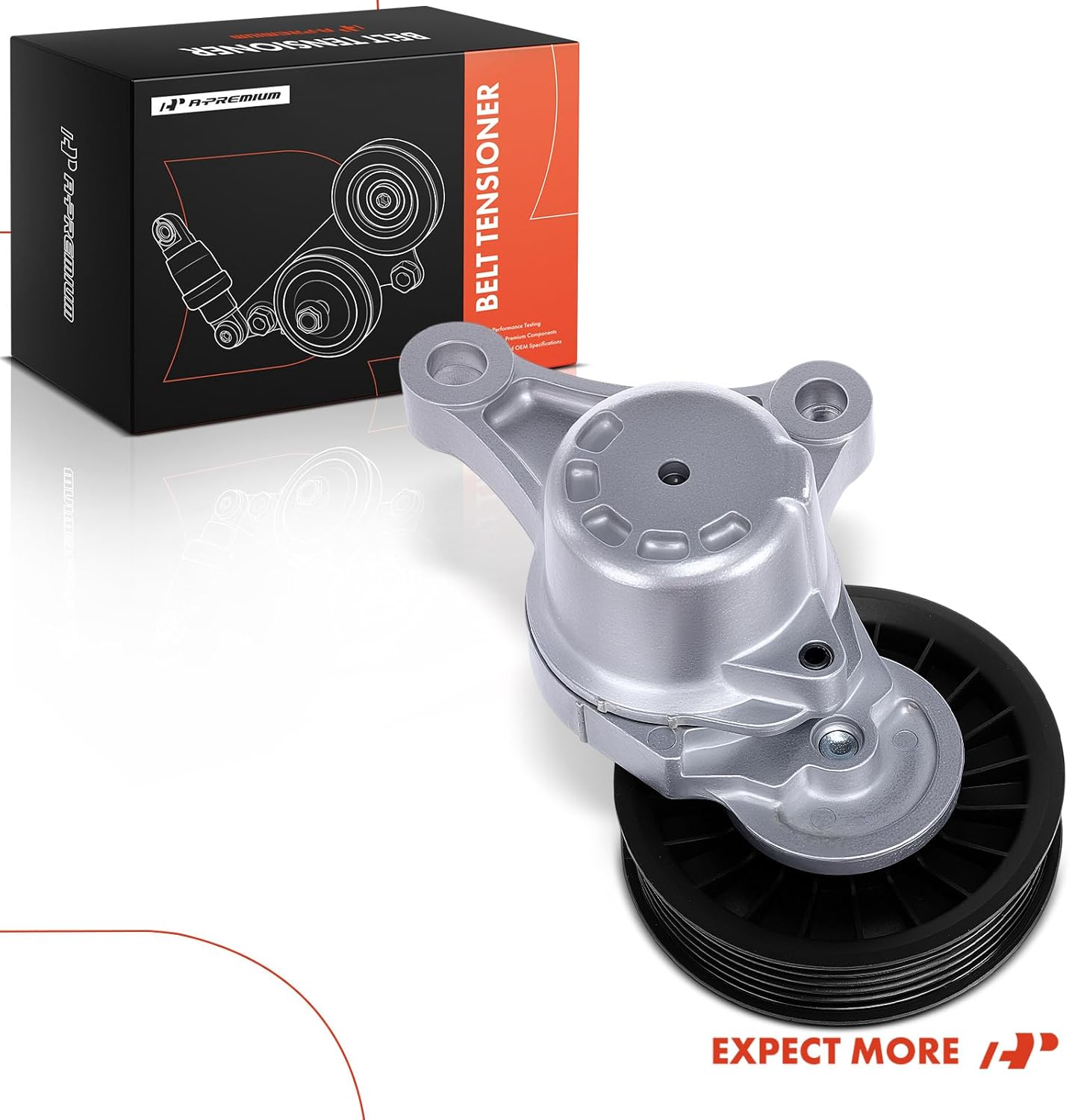A-Premium Belt Tensioner Assembly with Pulley Compatible with Chevrolet Camaro 2010-2015 & Cadillac CTS 2009-2015 6.2L Petrol, Replace# 12628025, 12622273
