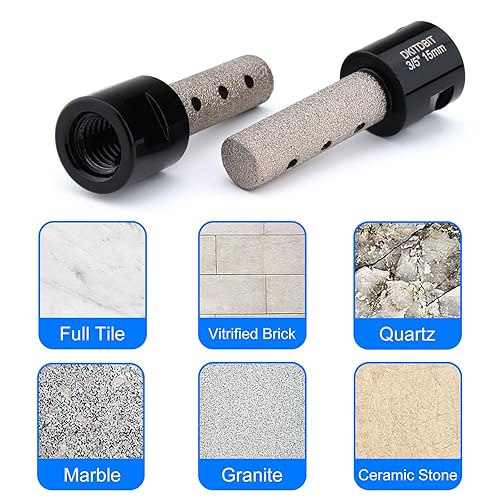 Miniatura 4 de Broca de dedo recubierta de diamante, broca de fresado de azulejos de 35 pulgadas para ampliar agujeros de forma pulida, bordes en encimera de