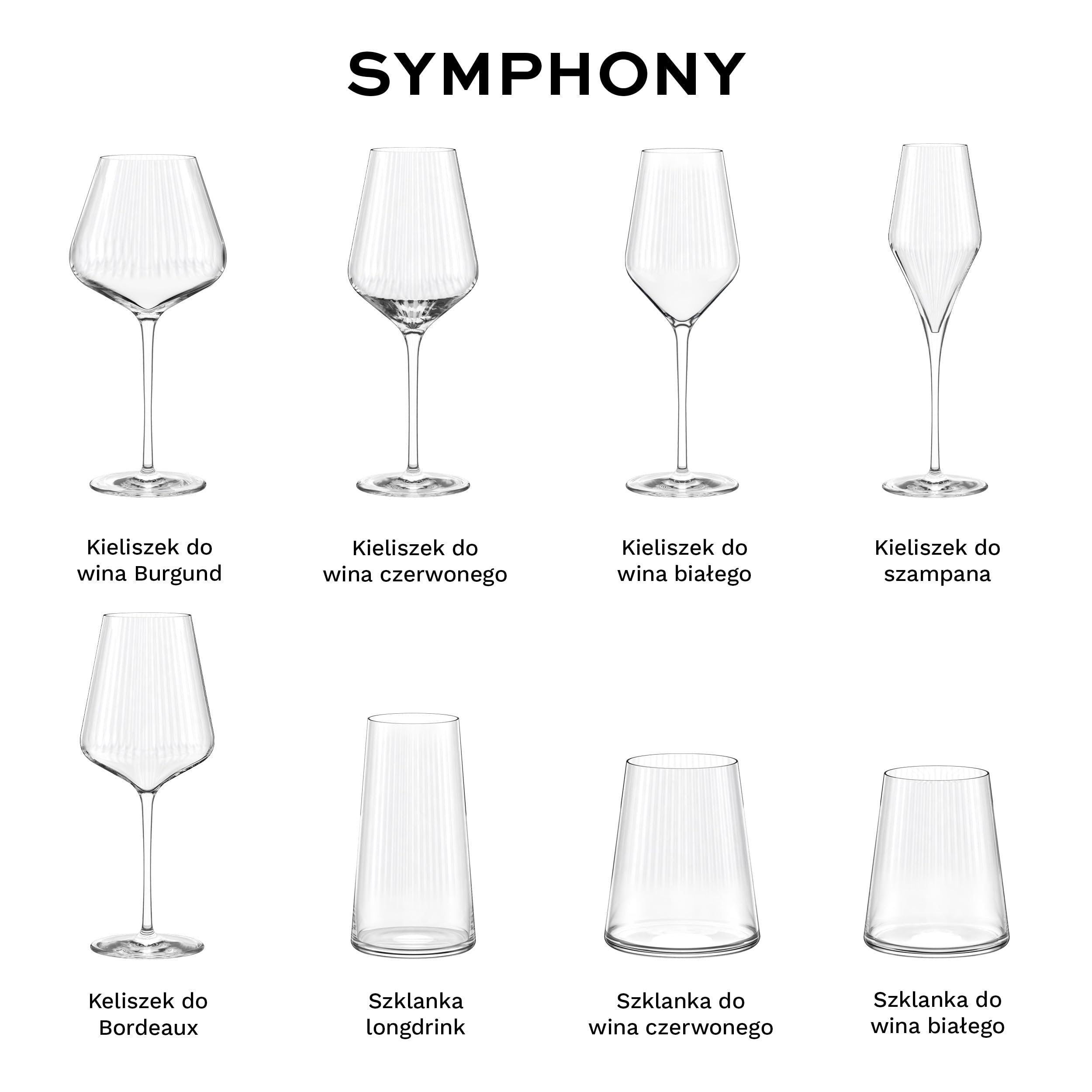 Stölzle Lausitz Szklanki do wina białego Symphony Bordeaux Zestaw 6×400 ml – Uniwersalne do Wina, Wody, Soku & Koktajli – Eleganckie Kryształowe – Można Myć w Zmywarce & Odporne na Uszkodzenia