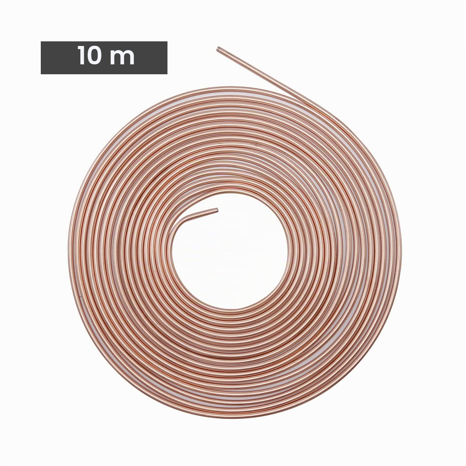 Hoypeyfiy Tuyau de frein de voiture de 10 m avec revêtement en cuivre, kit de conduites de frein avec 16 raccords d'écrous (10 m)